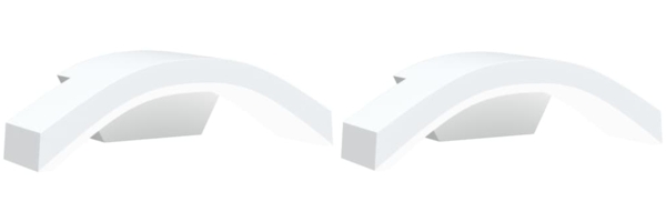 vidaXL LED-Außenwandleuchten 2 Stk. Weiß Aluminiumdruckguss 4006281