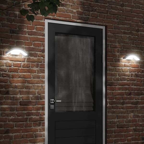 vidaXL LED-Außenwandleuchten 2 Stk. Weiß Aluminiumdruckguss 4006281
