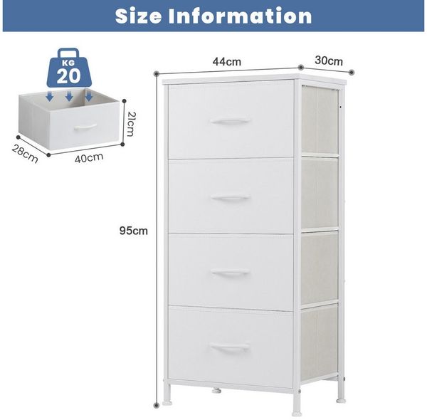 DUMOS Schubkastenkommode Kommode mit Stoffschubladen Stauraumschrank Schubladenschrank (Schubladenkommode), Mit 4, 5, 7, 8, 9 Schubladen