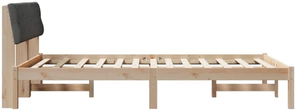 vidaXL Bettgestell Braun und Dunkelgrau 160 x 200 cm Massivholz Kiefer 878595 Bild 5
