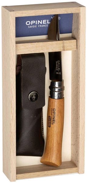 Opinel Taschenmesser No. 20,30cm (08") Holzbox inkl. Kunstlederetui (000815)