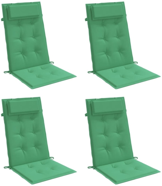 vidaXL Hochlehner-Auflagen 4 Stk. Grün Oxford-Gewebe 361890 Bild 2