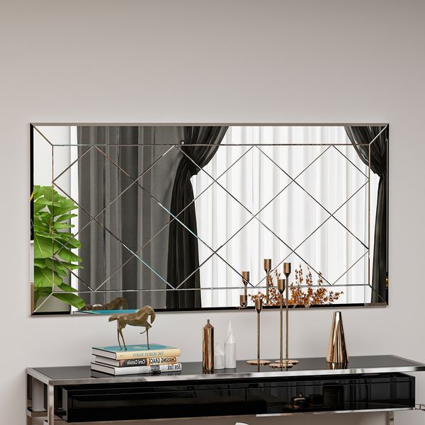 Spiegel, 'Pauli', 120 x 2,2 x 60, Weiß