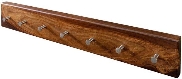 Wandgarderobe Sheesham 70x5x10 walnuss gewachst TORONTO #240