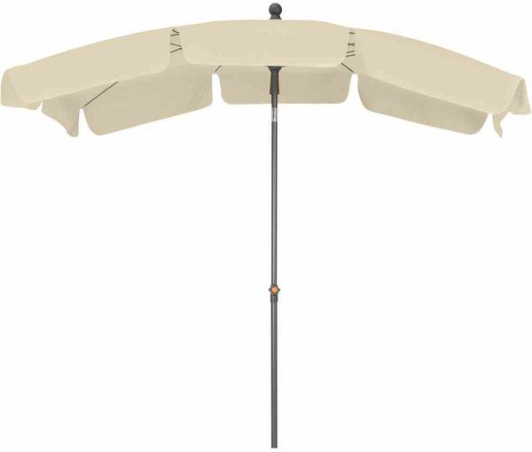 Tropico Mittelstockschirm anthrazit/natur 210x140cm