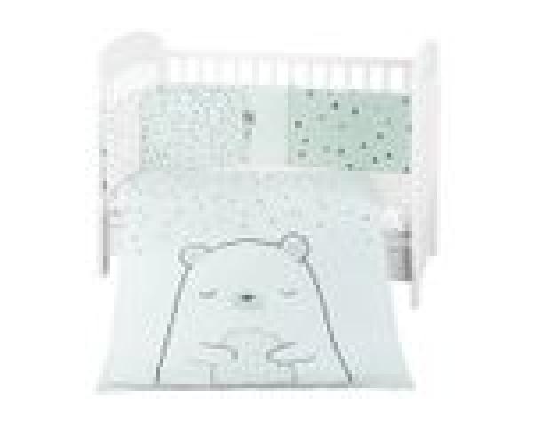 Kikkaboo Kinderbettwäsche Bär 6tlg. Decke 135 x 95 Kissen 45 x 35 Laken 140 x 70 grün