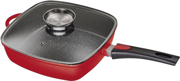 KING Bratpfanne, Aluminiumguss (1-tlg), 28 x 28 cm, abnehmbarer Griff, Induktion