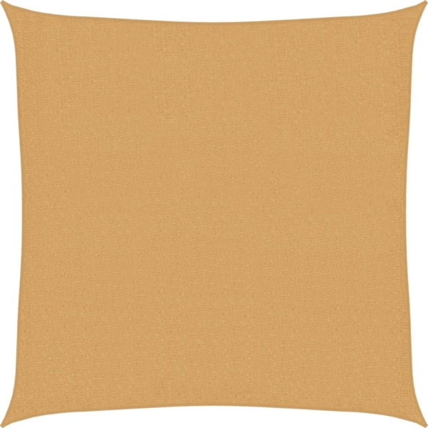 vidaXL Sonnensegel 160 g/m² Quadratisch Sandfarbe 3x3 m HDPE 4002021