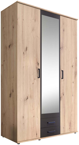 Kleiderschrank Chico / Chicago, Holzwerkstoff, Holzfarben, 120 x 196 x 54 cm