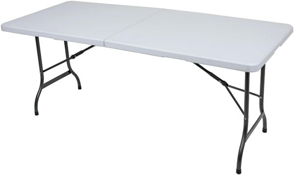 Gartentisch PETER klappbar - Kunststoff, Weiß, 244x75x72,5cm | Klapptisch Esstisch Wetterfest Outdoor Tisch
