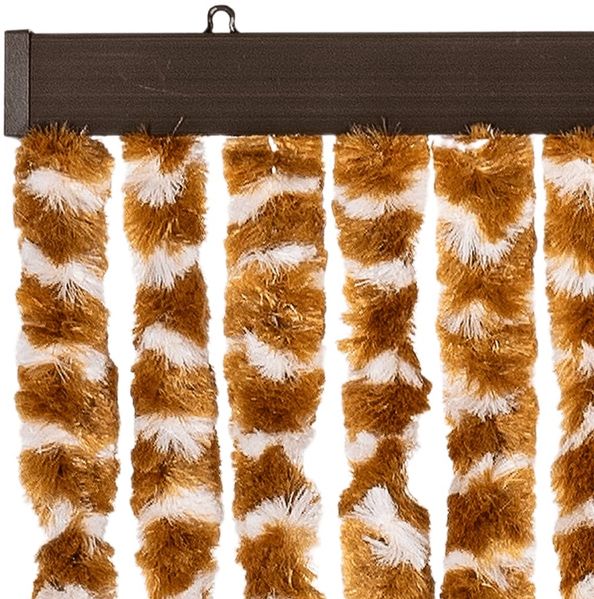 vidaXL Fliegenvorhang Ocker und Weiß 100x200 cm Chenille 377401 Bild 4