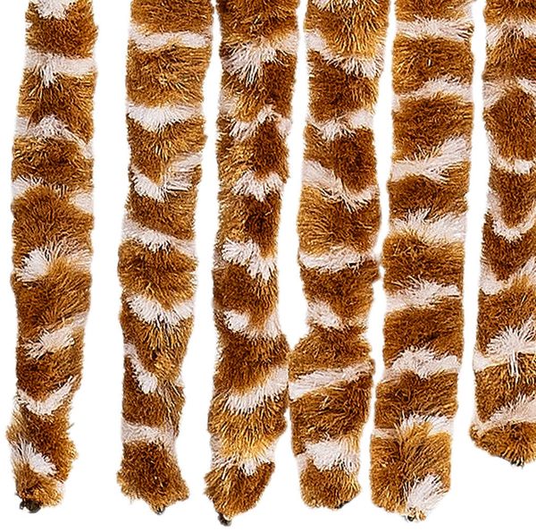 vidaXL Fliegenvorhang Ocker und Weiß 100x200 cm Chenille 377401 Bild 6