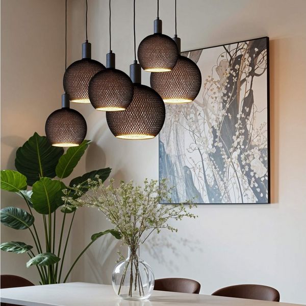 SEGULA LED-Filament LED Floating Cage, E27, 1 St, Extra-Warmweiß, LED Floating Cage Globe 180 black, E27, 5W, 2200K, 350lm