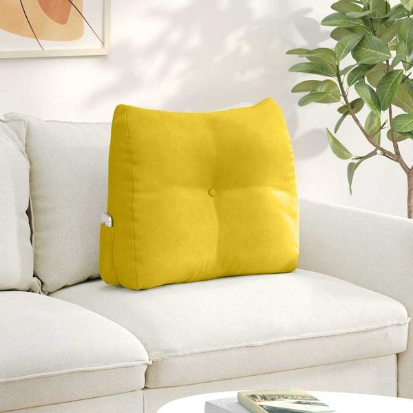 vidaXL Rücken Kissen Gelb 60 x 24 x 50 cm Samt 42014407