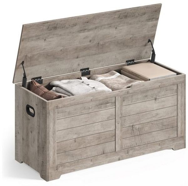 Vasagle Sitzbank, Aufbewahrungsschrank, Spielzeugtruhe, Schuhbank, Sitztruhe, Aufbewahrungsbox,100 x 40 x 46 cm, Greige meliert von Songmics LSBDE061K02