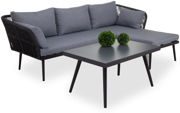 Outdoor Gartenlounge-Set Lounge-Set outdoor SUNERA 3-tlg BHT 225x75x145 cm grau Gartenset
