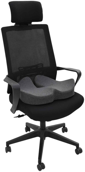 vidaXL Kopfkissen mit Kissen Dunkelgrau 50 x 43 x 10 cm Baumwolle 42012689