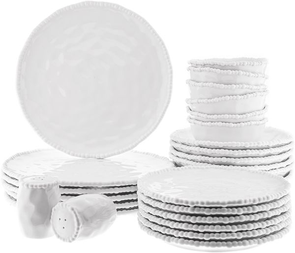 Pearly 26-teiliges Tafelservice - Porzellan-Geschirrset für 6 Personen