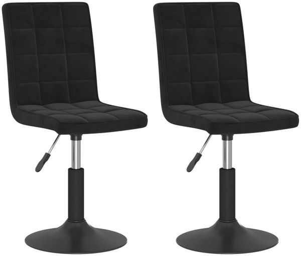 vidaXL Esszimmerstühle 2 Stk. Drehbar Schwarz Samt 335738 Bild 2