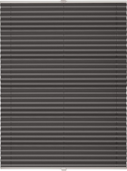 ondeco Plissee nach Maß für alle Fenster innen Montage in Glasleiste mit Spannschuh Sonnenschutz Rollo Sichtschutz Blickdicht - Dunkelgrau - B): 71-80 cm, H): 40-100 cm