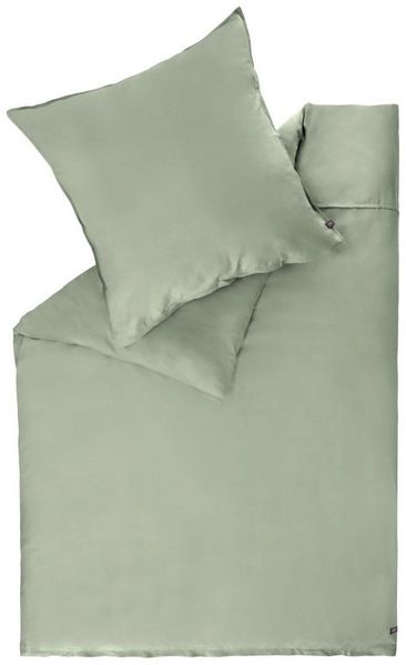 SCHÖNER WOHNEN-Kollektion Bettwäsche PLAIN Satin Bettwäsche, Baumwolle, 1 teilig, 135 x 200 cm in Grün
