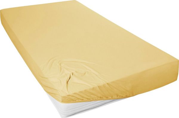 Westminster Spannbetttuch Mako Jersey 100 x 200 cm senf
