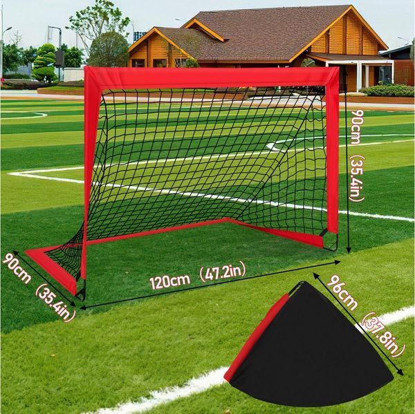 Clanmacy Fußballtor Fußballtor Schneller Aufbau klappbar 120x90x90cm 1er-Set