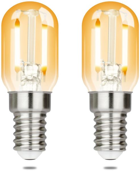 ZMH 4er-Pack E14 LED-Lampen, warmweiß, Vintage-Lampen, T22, 2 W, Retro-Edison-Fassung, 2700 K, energiesparend, nicht dimmbare Lampe