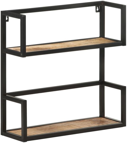 vidaXL Wandregal 60 x 20 x 60 cm Raues Mangoholz