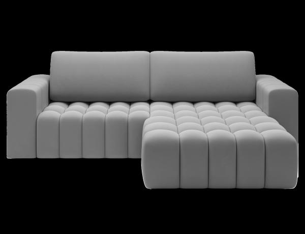 Eltap 'Bonett' Ecksofa mit Schlaffunktion, 92 x 175 x 250 cm, Grau, Rechts Bild 1