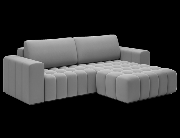 Eltap 'Bonett' Ecksofa mit Schlaffunktion, 92 x 175 x 250 cm, Grau, Rechts Bild 3