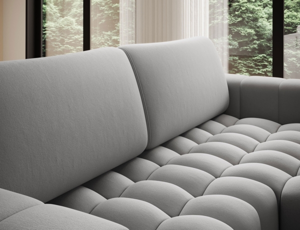 Eltap 'Bonett' Ecksofa mit Schlaffunktion, 92 x 175 x 250 cm, Grau, Rechts Bild 10