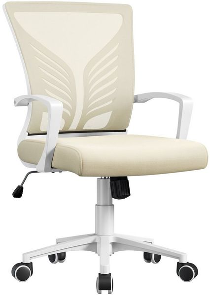 Yaheetech Bürostuhl Höhenverstellbarer Drehstuhl (1 St), Schreibtischstuhl mit Schaukelfunktion für Arbeitszimmer/Büro