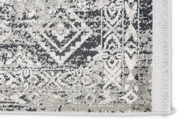 Teppich in Grau/Creme Bordüre aus 50% Viskose, 50% Acryl - 200x140x0,6cm (LxBxH) Bild 6