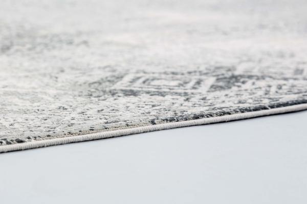 Teppich in Grau/Creme Bordüre aus 50% Viskose, 50% Acryl - 200x140x0,6cm (LxBxH) Bild 3