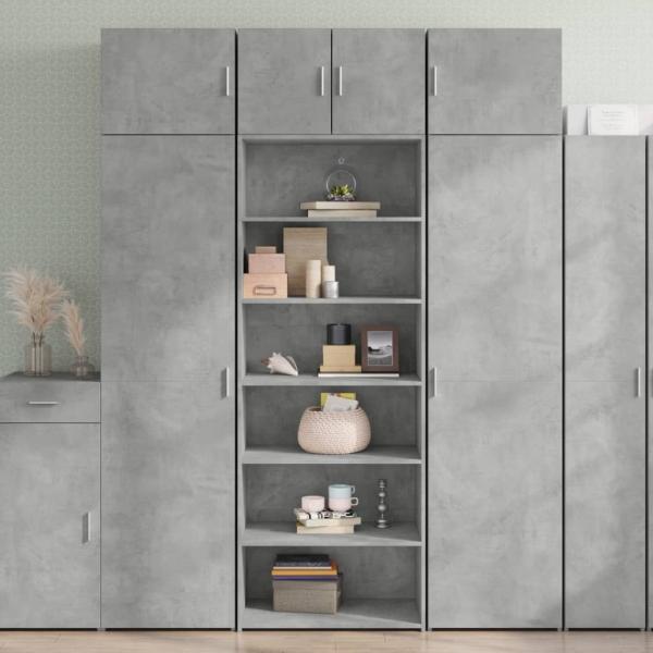 vidaXL Highboard Betongrau 70x41x185 cm Holzwerkstoff 3281690