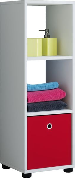 VCM Badmöbel Midischrank Benos 911511 Weiß H. 93 x B. 31 x T. 30 cm