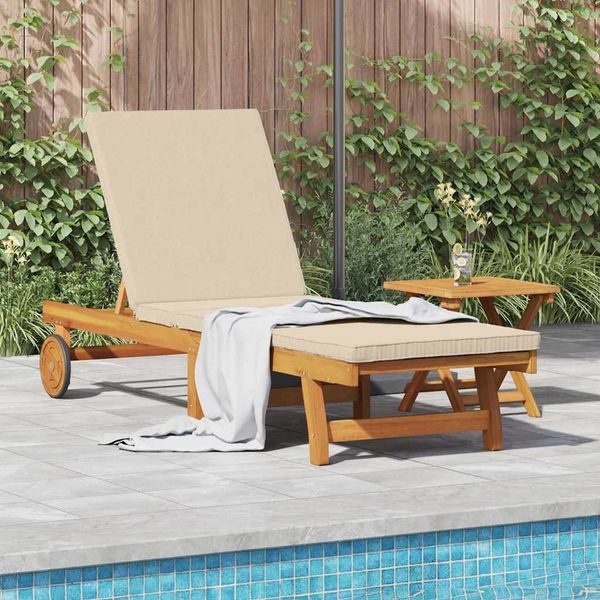 vidaXL Sonnenliege 1-Person 2 pcs Braun Massivholz Akazie 3325202