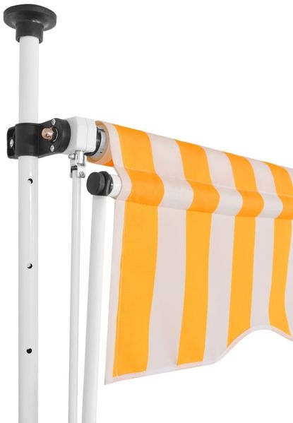 vidaXL Einziehbare Markise Handbetrieben 350 cm Orange/Weiß Gestreift 43235 Bild 3