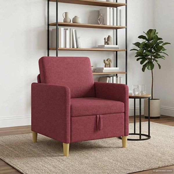vidaXL Sofa mit Stauraum Weinrot 72 x 78 x 87 cm Polyester 42036866
