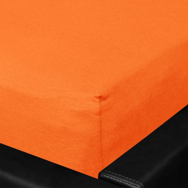 BettwarenShop Feinjersey Kinder-Baby Spannbetttuch|70x140 cm| orange