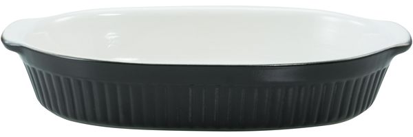 Classic Schwarz-Weiss, Auflaufform oval (mo)