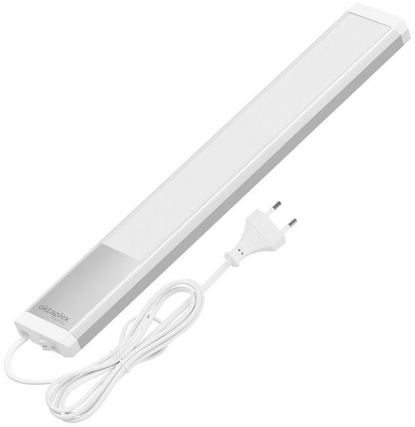 Oktaplex lighting LED Unterbauleuchte Aluminium Unterschrankleuchte Küche 40cm 435lm 6W, LED, warmweiß, 3000K Unterschranklampe Alu Küche mit Schalter