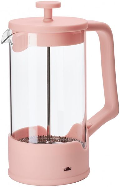French Press Tee- Kaffeebereiter 1L Borosilikatglas cilio LUCIA rosa 346060