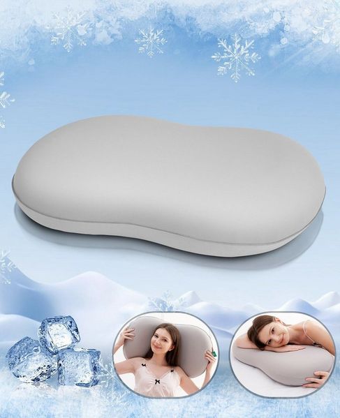 Elegear Nackenstützkissen Memory Foam Kissen Kopfkissen, Ergonomisches Orthopädisches Kissen, Füllung: Memory Foam, Bezug: abnehmbar, kühlend waschbar, Seitenschläfer, Bauchschläfer, Rückenschläfer, höhenverstellbar (8/10 cm), kühlend & atmungsaktiv, h...