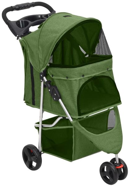 vidaXL Hundewagen Faltbar Grün 80x46x98 cm Oxford-Gewebe 172198
