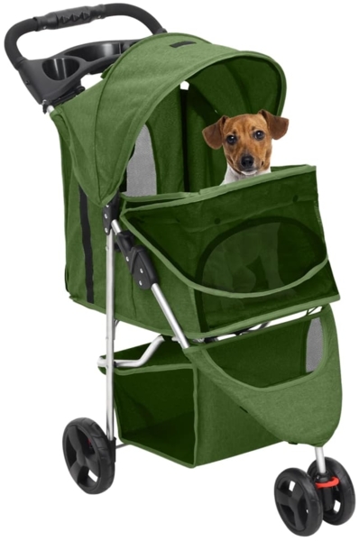 vidaXL Hundewagen Faltbar Grün 80x46x98 cm Oxford-Gewebe 172198