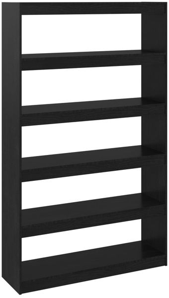 Bücherregal | Standregal Schwarz 100x30x167,5cm Massivholz Kiefer
