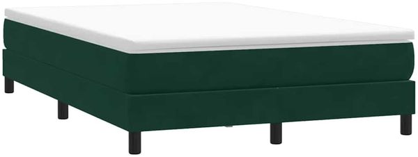 vidaXL Boxspringbett ohne Matratze Dunkelgrün 140x210 cm Samt 3315828