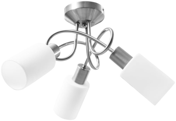 Deckenleuchte mit Keramik-Lampenschirmen für 3 E14 Glühlampen